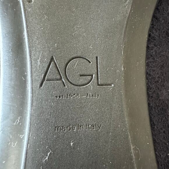 AGL Studded Blue Suede Pointed Toe Flats 40 1/2 US 10.5 EUC - Picture 9 of 9